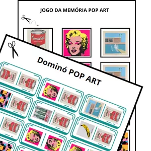 Imagem de capa para o Ebook KIT POP ART - DOMINÓ E JOGO DA MEMÓRIA
