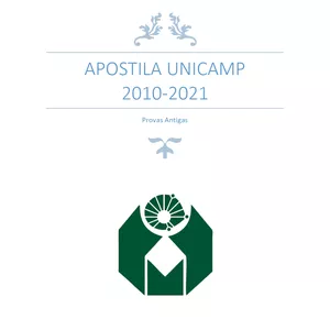 Imagem principal do produto Apostila com provas do UNICAMP 2010-2021