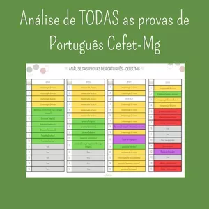 Imagem de capa para o Ebook Análise de TODAS as provas de Português CEFET-MG