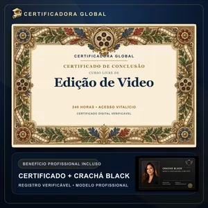 Imagem do curso 🔥 Bolsa 100% [APLICADA] - [MATRÍCULA] Curso de Formação em Edição de Video - ACESSO VITALÍCIO - CRACHÁ BLACK + REGISTRO - CASHBACK R$ 25 - BÔNUS APOSTILA EXTRA