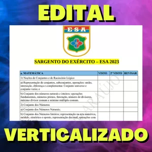 Imagem de capa para o Ebook SARGENTO DAS ARMAS - ESA 2023 - Edital Verticalizado