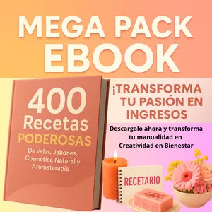Imagen de portada para Ebook 400 RECETAS: JABONES, VELAS, COSMÉTICA NATURAL (SHAMPOOS Y CREMAS), Y AROMATERAPIA