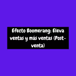 Imagen de portada para Curso online Efecto Boomerang: Eleva ventas y más ventas (Post-venta)