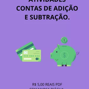 Imagem de capa para o Ebook Atividades com contas de adição e subtração 