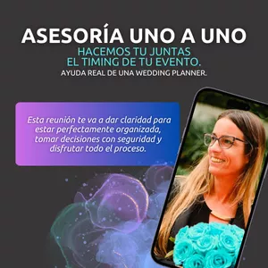 Imagen de portada para Curso online Asesoria Personalizada: Armemos el Timing perfecto de tu evento.