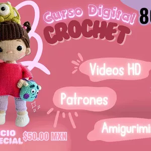 Imagen de portada para Curso online Curso Digital De Amigurumis Crochet.