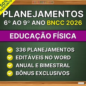 Imagem do curso EDUCAÇÃO FÍSICA - Planejamentos do 6º ao 9º ano - BNCC 2026