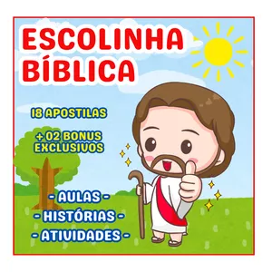 Imagem do curso Escolinha Bíblica Infantil - Aulas e Atividades Prontas Para Imprimir