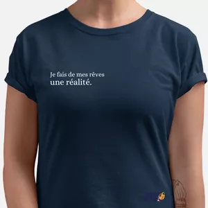 Imagem de capa para o Curso online Camiseta feminina exclusiva "Je fais de mes rêves une réalité" 