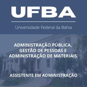 Imagem de capa para o Ebook UFBA - Administração Pública, Gestão de Pessoas e Administração de Materiais - Assistente em Administração