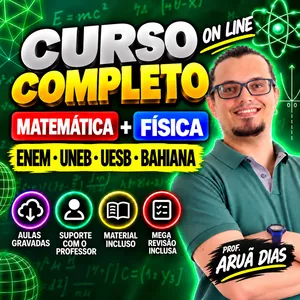 Imagem do curso CURSO COMPLETO | ENEM • BAHIANA • UNEB • UESB | MATEMÁTICA E FÍSICA
