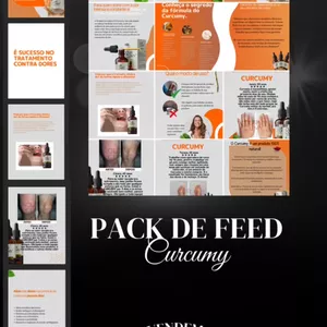 Imagem de capa para o Ebook PACK DE FEED &amp; STORIES CURCUMY - PLR