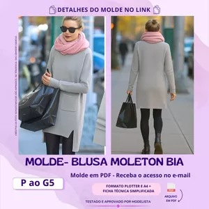 Imagem de capa para o Curso online Molde Blusa Moletom Bia 
