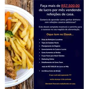 Imagem do curso Faça mais de R$7.500,00 de lucro por mês vendendo refeições de casa.