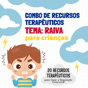 Imagem de capa para o Ebook Combo de Recursos Terapêuticos para Crianças sobre Raiva