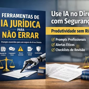 Imagem de capa para o Ebook Ferramentas de IA Jurídica para Não Errar!