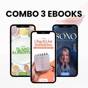 Imagem de capa para o Ebook 📙 Combo 3 Ebooks (Sono Rejuvenescedor, Plano Alimentar Anti-Rugas, Checklist do Rosto Jovem)