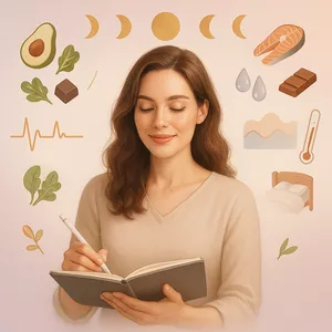 Imagem de capa para o Ebook Diário de Rastreio Hormonal: Planner da Menopausa