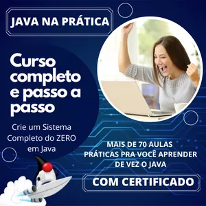 Imagem de capa para o Curso online Java na Prática 