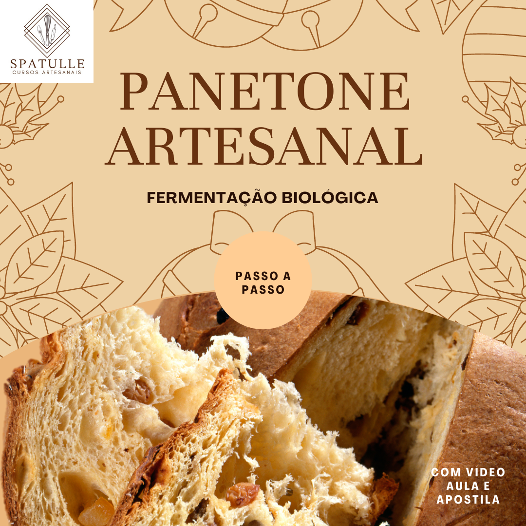 Imagem de Curso Panetone / chocotone artesanal- fermentação biológica criado por Spatulle Cursos  na hotmart