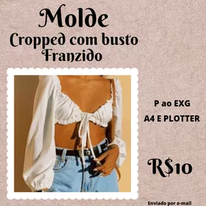 Imagem de capa para o Ebook Cropped com busto franzido