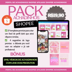 Imagem de capa para o Curso online PACK CANVA AFILIADO SHOPEE