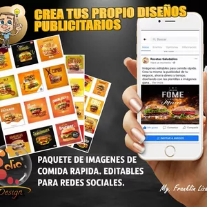 Imagen de portada para Curso online Imágenes editables para comida rápida