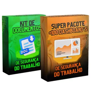 Imagem de capa para o Ebook SUPER PACOTE + 100 DASHBOARDS DE SST + KIT DE DOCUMENTOS