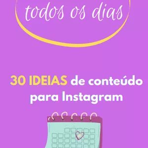 Imagem de capa para o Ebook 30 ideias de conteúdo para Instagram