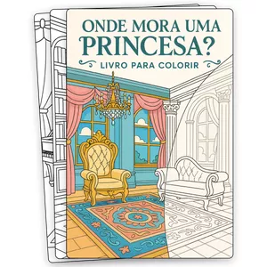 Imagem de capa para o Ebook Onde Mora Uma Princesa - Livro para colorir
