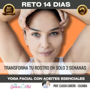 Imagen de portada para Curso online Transforma tu rostro en solo 14 días con el Reto de Yoga Facial con aceites esenciales