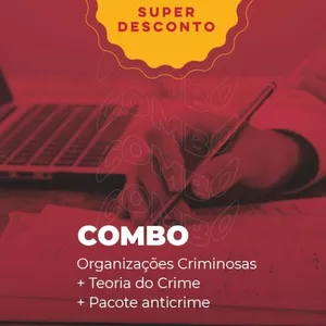 Imagem principal do produto Combo Organizações Criminosas + Direito Penal: Parte Geral + Teoria do Crime + Atualização Pacote Anticrime
