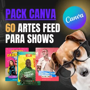 Imagem de capa para o Curso online PACK CANVA COM 60 ARTES  - SHOWS &amp; EVENTOS