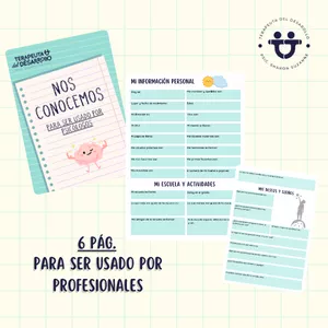 Imagen de portada para Ebook "Nos conocemos" versión niñas y niños para (Terapeutas)