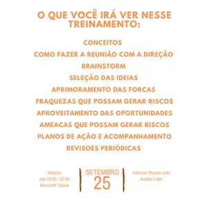 Imagem de capa para o Evento online Work Shop Contexto da Organização com SWOT