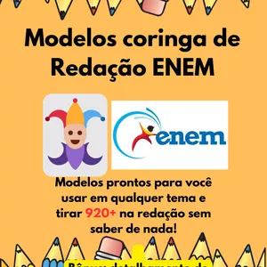 Imagem de capa para o Ebook Modelos Coringa de Redação Enem