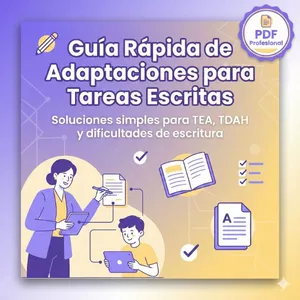 Imagen de portada para Ebook Guía Rápida de Adaptaciones Simples para Tareas Escritas