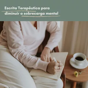 Imagem de capa para o Ebook Guia Prático Escrever Acalma- Escrita Terapêutica para diminuir a sobrecarga mental