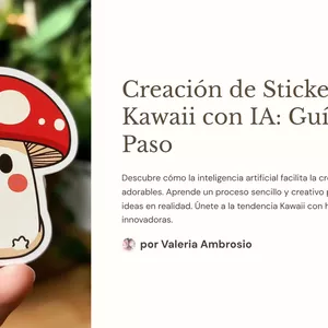 Imagen de portada para Ebook Creación de Stickers Kawaii con IA Paso a Paso