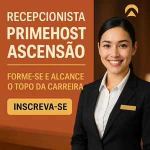 Imagem de Recepcionista PrimeHost Ascensão  criado por Curso Completo Com Certificado na hotmart
