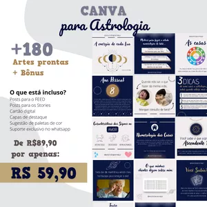 Imagem de Canva Astrologia criado por Artes que Vendem na hotmart