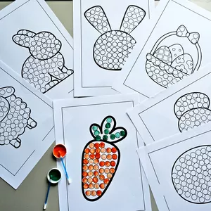 Imagem de capa para o Ebook Atividade de Páscoa - Pintura com cotonete