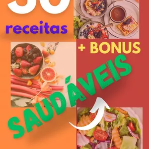 Imagem de capa para o Ebook Receitas saudáveis 30 receitas mais bonus