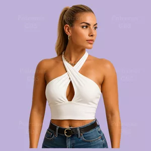 Imagen de portada para Ebook Crop top cuello halter cruzado