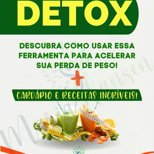 Imagem de capa para o Ebook DETOX - Descubra como usar essa ferramenta para acelerar seu emagrecimento!