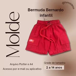 Imagem de capa para o Ebook Molde bermuda Bernardo infantil 