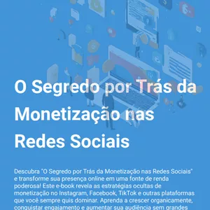 Imagem de capa para o Ebook O Segredo por Trás da Monetização nas Redes Sociais