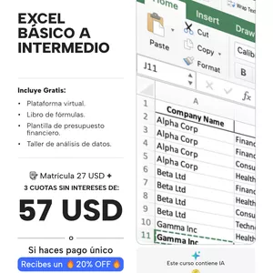 Imagen de portada para Ebook Excel Virtual Básico - Intermedio