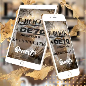 Imagem de capa para o Ebook +70 Receitas Chocolate Quente