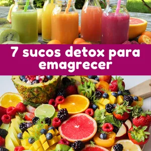 Imagem de capa para o Ebook 7 sucos detox para emagrecer